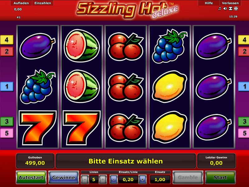 Sizzling Hot Deluxe Übersicht: eines der klassischen Slotspielen mit Boni und Gewinn