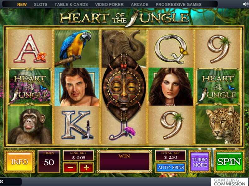 Zocken Sie Heart Of The Jungle Slot um Echtgeld mit einem Casino Bonus Code ohne Einzahlung