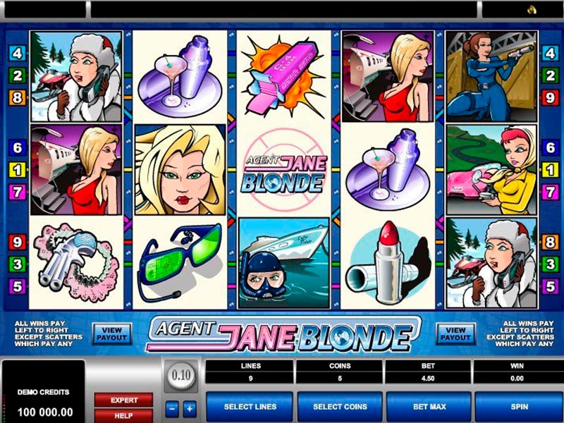 Das Beste Online-Slotspiel Agent Jane Blonde im Internet-Spielhaus im Jahre 2022
